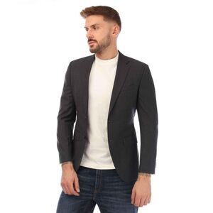 Boss Mens Pinstripe Virgin Wool Blazer / Gray